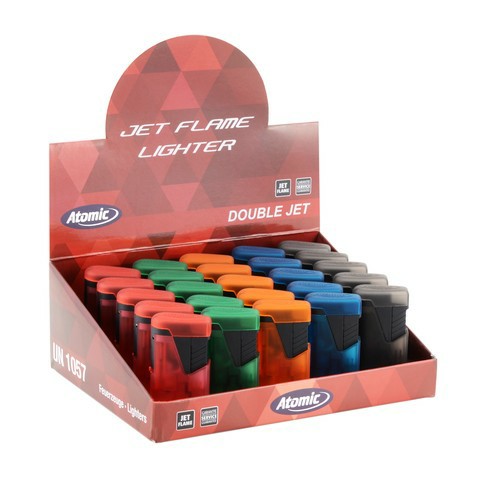 [4014663377658] ATOMIC ELECTRONIC LIGHTER DOUBLE JETFLAME