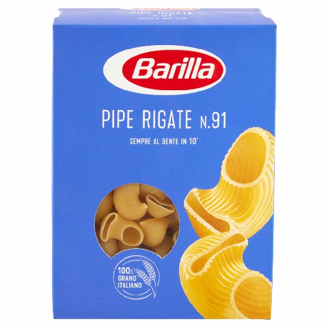 [8076802085912] BARILLA PASTA 500GR PIPE RIGATE N.91