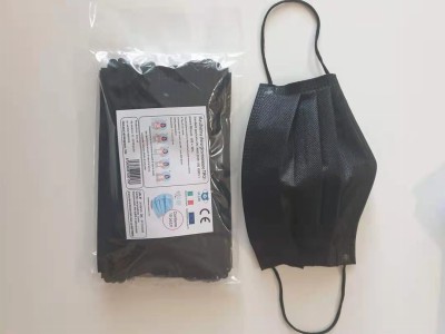 [8080808000138] MASCHERINA CHIRURGICA 10PZ NERA