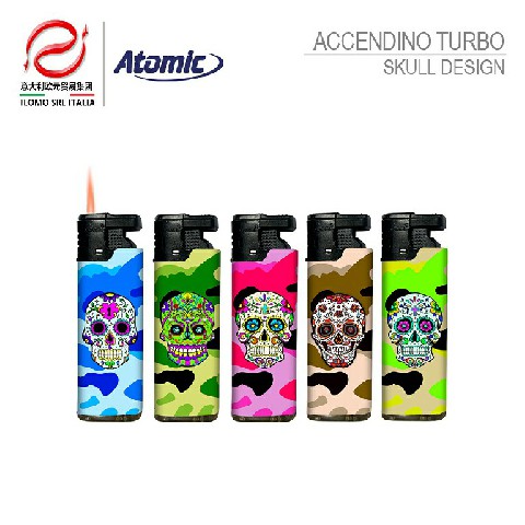 [4014663828198] ATOMIC ACCENDINO TURBO LIGHTER SKULL DESIGN ASS.