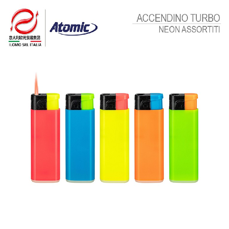[4014663831389] ATOMIC ACCENDINO TURBO LIGHTER NEON ASS.