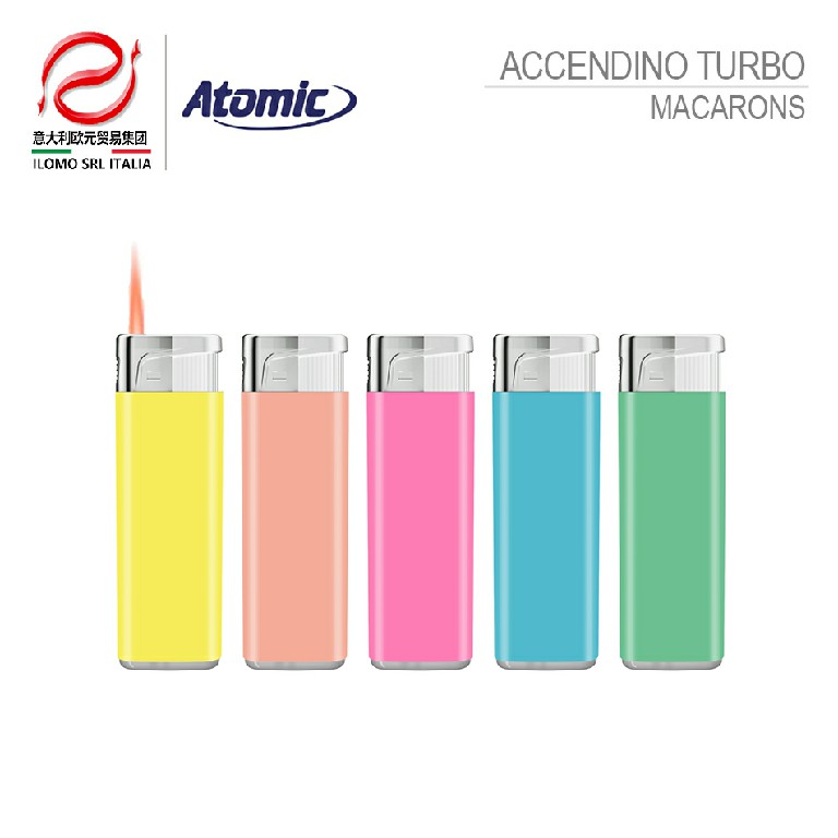 [4014663831419] ATOMIC ACCENDINO TURBO LIGHTER MACARONS ASS.