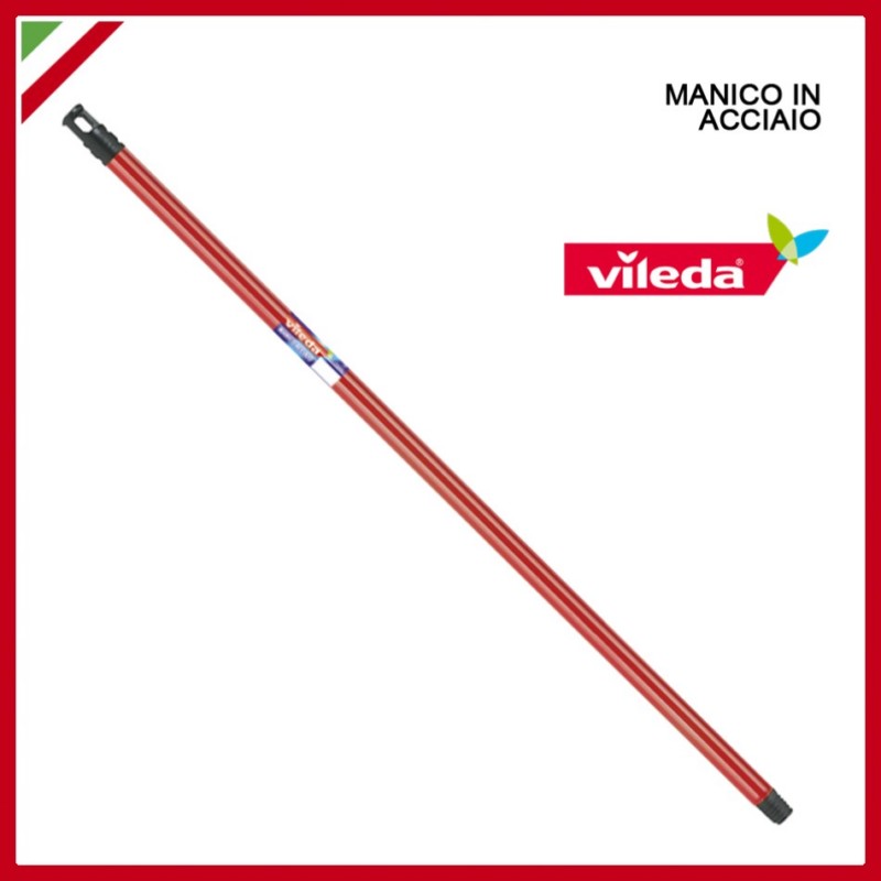 [4023103071209] VILEDA MANICO SCOPA IN ACCIAIO 130CM ROSSO