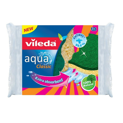 [4023103178526] VILEDA SPUGNA ABRASIVA AQUA CLASSIC 2PZ