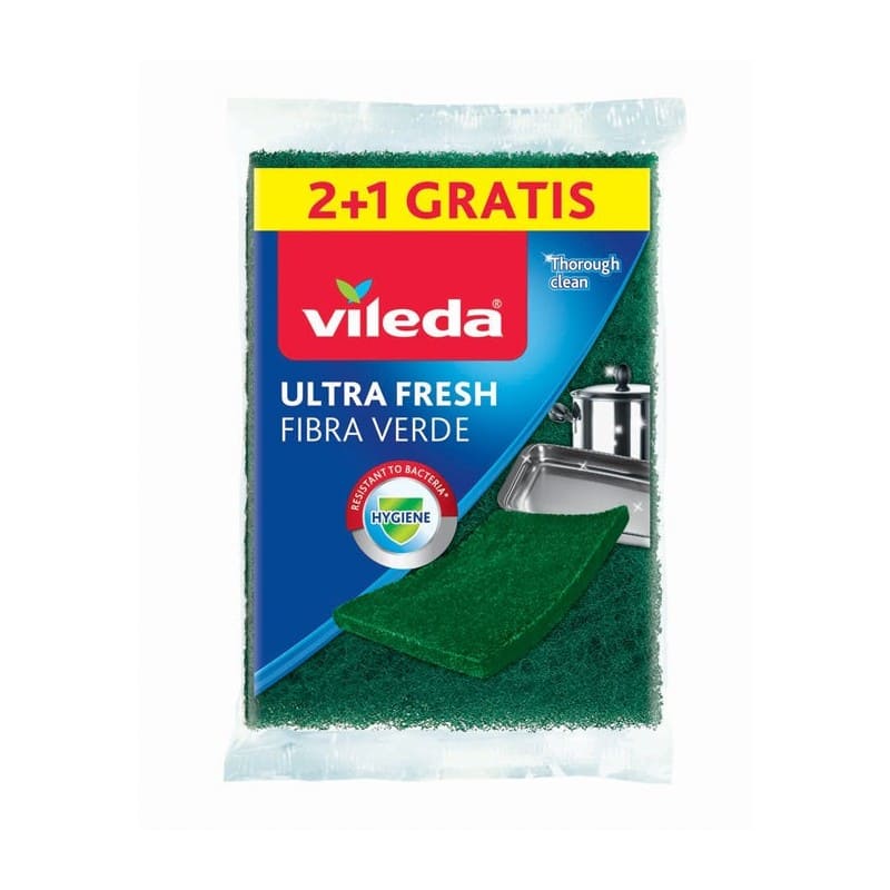 [4023103222977] VILEDA ABRAS.ULTRA FRESH FIBRA VERDE 2+1