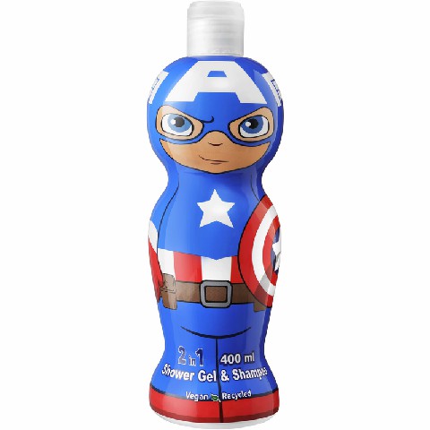 [8411114090535] AIRVAL BAGNO 1D 400ML CAPTAIN AMERICA