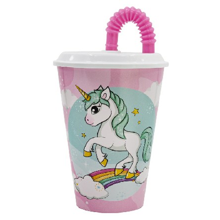 [8412497080410] UNICORNO BICCHIERE C/CANNUCCIA ML.430