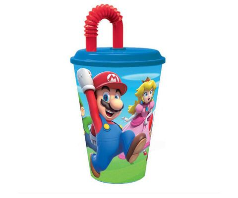 [8412497214303] SUPER MARIO BICCHIERE C/CANNUCCIA ML.430
