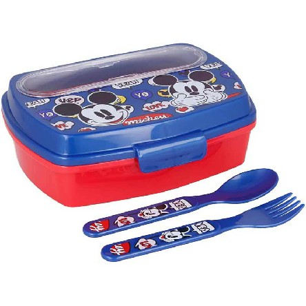[8412497501090] MICKEY PORTAMERENDAC/POSATE (FORCHETTA+CUCCHIAIO)