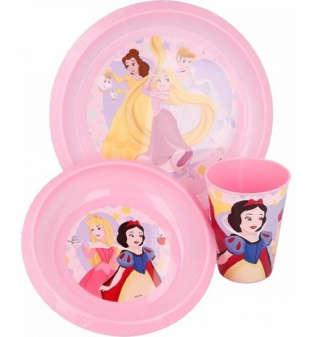 [8412497512003] PRINCIPESSE SET 3 PZ.PIATTI FONDO + PIANO + BICCHI