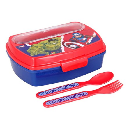[8412497577095] AVENGERS PORTAMERENDA C/POSATE (FORCHETTA+CUCCHIAI