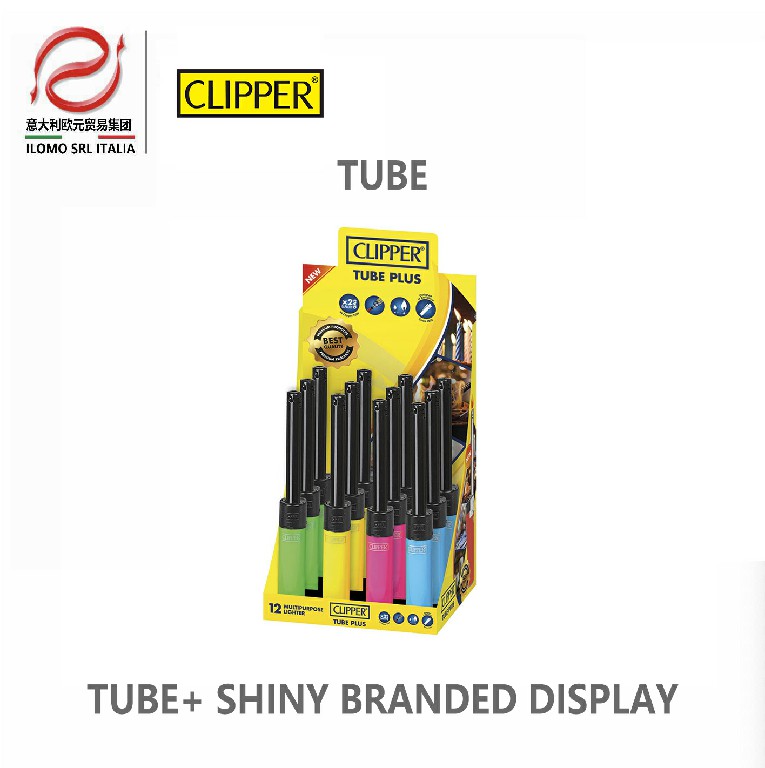 [8412766057693] CLIPPER TUBE SHINY BRANDED DISPLAY