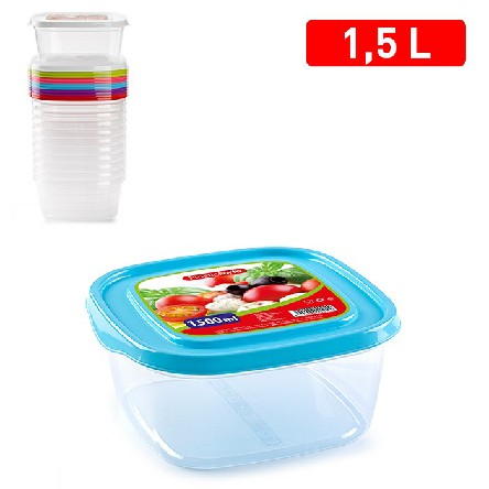 [8414926115137] PLASTICFORTE CONTENITORE BASIC QUADRATO 1.5 L