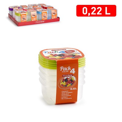 [8414926269984] PACK 4 CONTENITORI  0,22 L