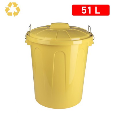 [8414926292715] BIDONE 51 L AMARILLO PARCHIS F17