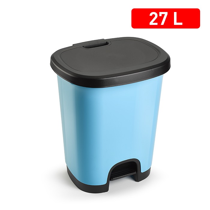 [8414926307761] PATTUMIERA A PEDALE BLACK 27 L BLU CHIARO