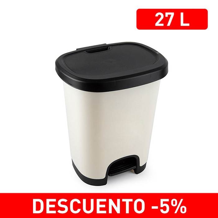 [8414926307792] PATTUMIERA A PEDALE BLACK 27 L BEIGE