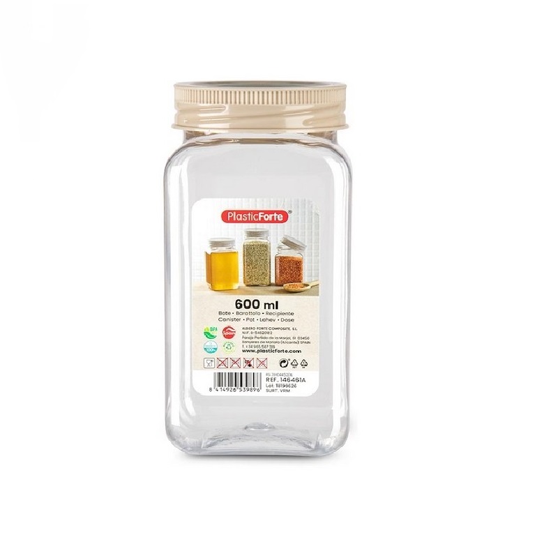 [8414926539896] BARATTOLO QUADRATO CLASSIC 600 ML SURT VRM