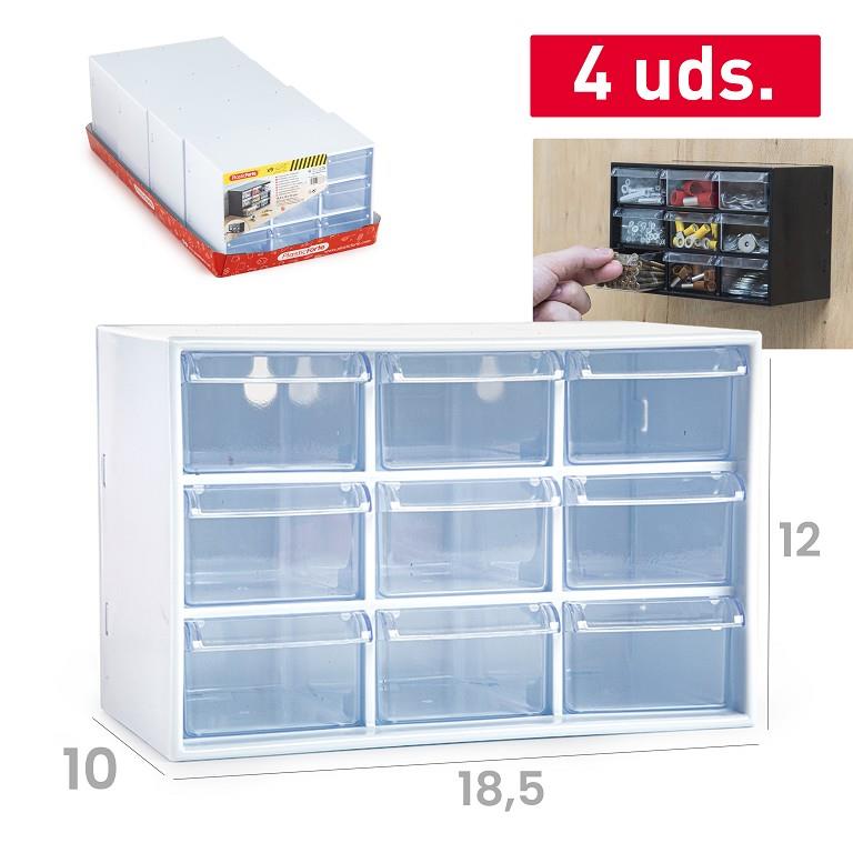 [8414926662785] CASSETTIERA MULTIUSO 9 CASSETTI BIANCO