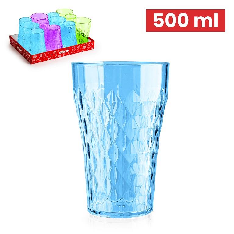 [8414926679240] BICCHIERE RHOMB ELITE 500 ML GAMMA TRASLUCIDA