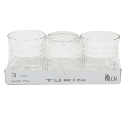 [8424906212534] SET 3 BICCHIERI TORINO