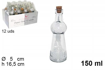 [8424906517585] BOTTIGLIA VETRO TAPPO SUGH. 150ML