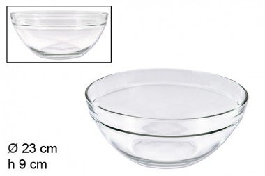 [8424906535442] BOWL DI VETRO 23CM