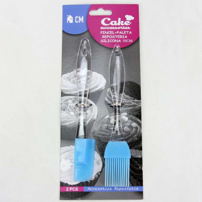 [8424906540811] PENNELLO+SPATOLA SILICONE DOLICIARIA