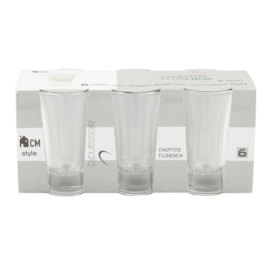 [8424906543133] SET 6 BICCHIERI FLORENCIA 8.5CM