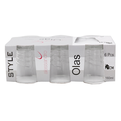 [8424906543157] SET 6 BICCHIERI ACQUA 160ML