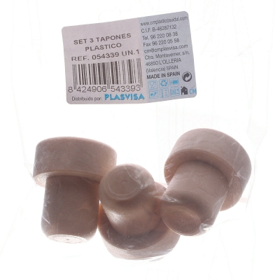 [8424906543393] 3 TAPPI IN PLASTICA