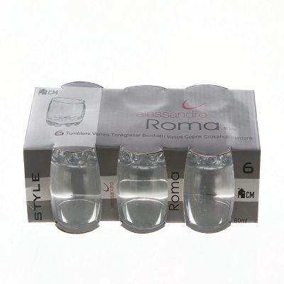 [8424906543669] S/6 BICHIERI ROMA 80ML