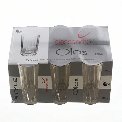 [8424906543676] SET 6 PZ BICCHIERI ACQUA DIMANTE 220ML