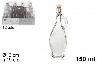 [8424906545649] BOTTIGLIA VETRO 150 ML 19X6 CM