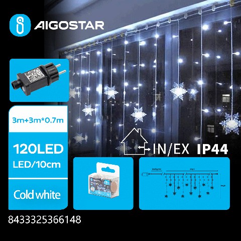 [8433325366148] BASSO VOLTAGGIO,TENDA LUMINOSA,LUCE FREDDA,L3*W0,7