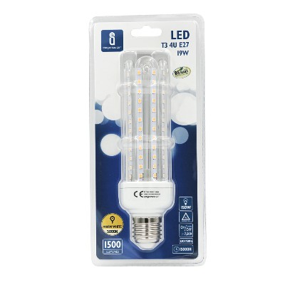 [8433340001093] LED B5 T3 4U 19W E27 3000K GIALLO