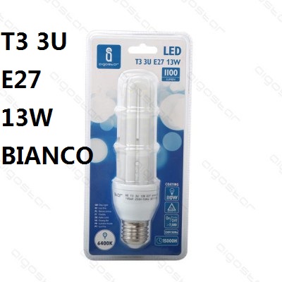 [8433340002342] LED B5 T3 3U 13W E27 6400K COATING