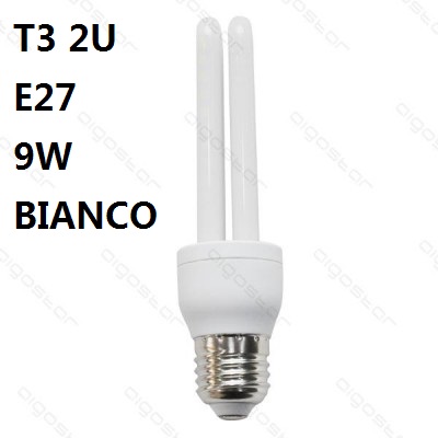 [8433340002366] LED B5 T3 2U 9W E27 6400K COATING