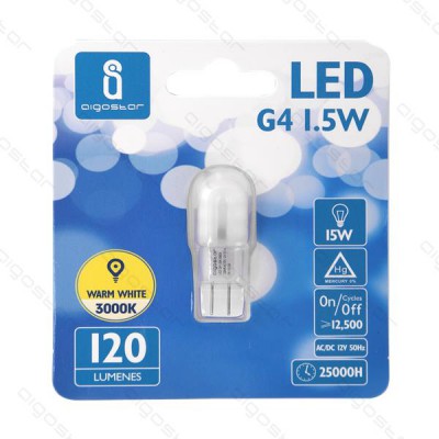 [8433340002779] LAMP LED BISPINA G4 1,5W=15W 3000K CALDO