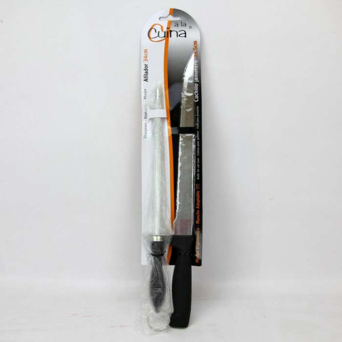 [8435133846560] COLTELLO 35.5CM +  AFFILARE