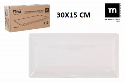 [8435133865332] AVORIO RECT LUMINOSO. PIATTO 30X15CM EL