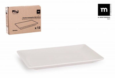 [8435133899351] FONTE RETTANGOLARE IVORY LUCENTEZZA 13X20CM ELITE
