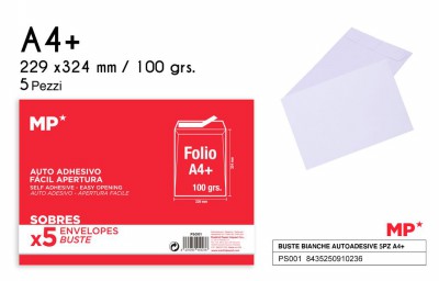 [8435250910236] BUSTA A SACCO 324X229MM 100G 5PZ