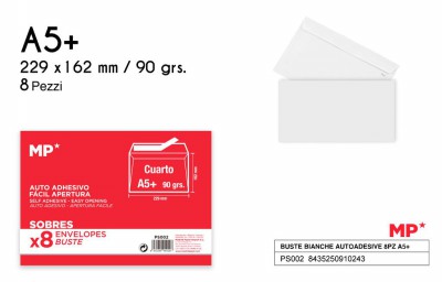 [8435250910243] BUSTA 229X162MM 90G 8PZ