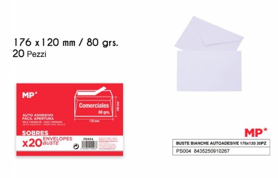 [8435250910267] BUSTA 176X120MM 80G 20PZ