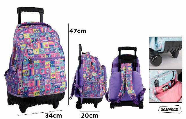 [8435250915033] ZAINO SCOLASTICO CON TROLLEY SIMBOLI
