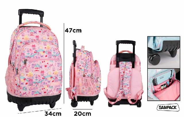 [8435250915057] ZAINO SCOLASTICO CON TROLLEY CITTA