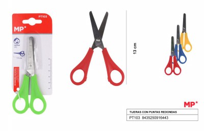 [8435250916443] FORBICI SCUOLA 13CM C/ASSORT