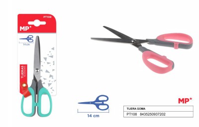 [8435250937202] FORBICI IN GOMMA 14CM C/ASSORT