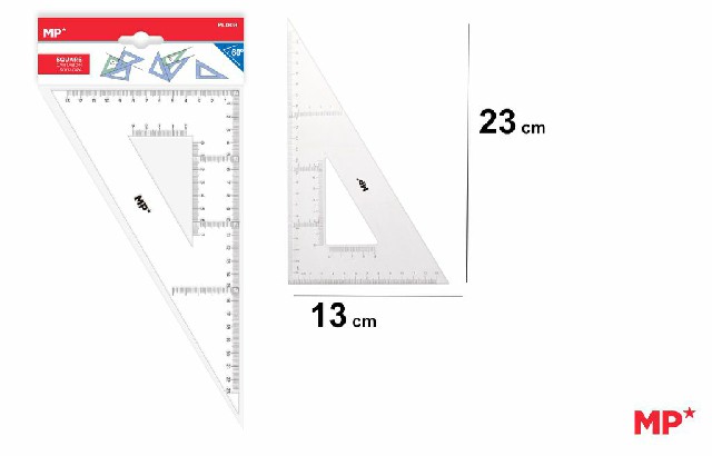 [8435250938353] SQUADRA 23CM 60° TRASPARENTE